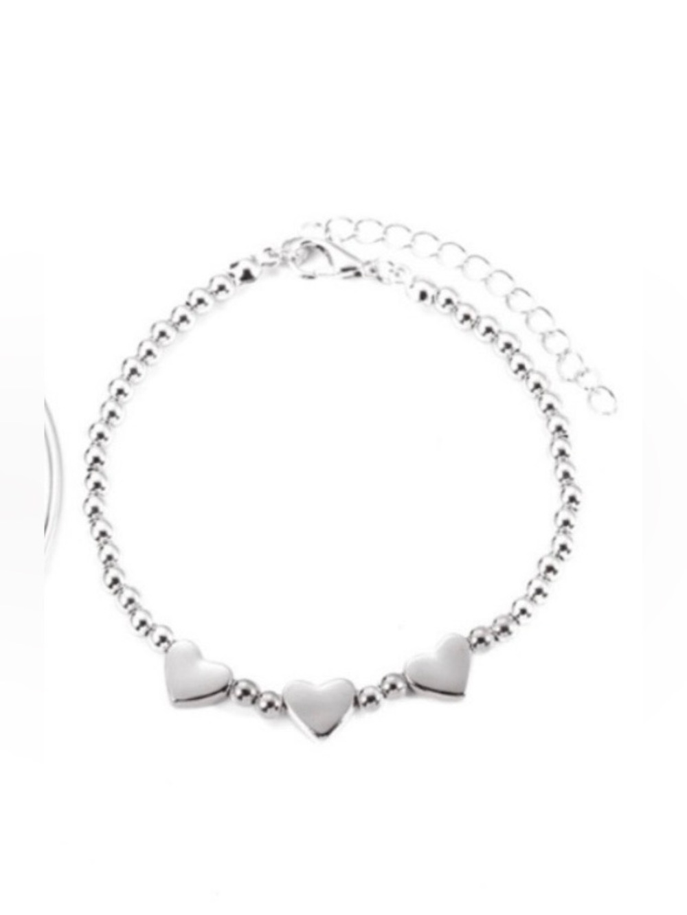 NEW Silver Triple Heart Bracelet